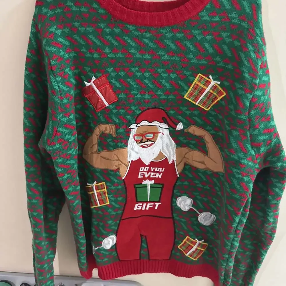 Blizzard Bay Santa Ugly Christmas Sweater Size X Large Long Sleeve Pullover Crew